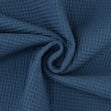 bleu pigeon | Tissu nid d'abeille gaufré, bleu pigeon