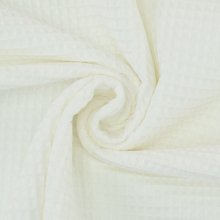 blanc | Tissu nid d'abeille gaufré, blanc