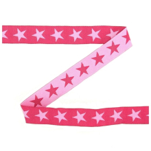 fuchsia | Katoenen band sterren, fuchsiaroze