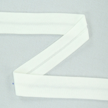 crème | Baumwolljersey - Einfassband quer, crème