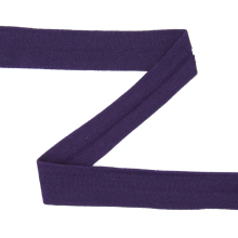 lila | Baumwolljersey - Einfassband quer, lila