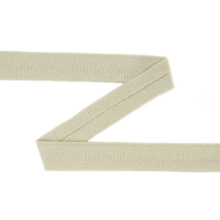 sand | Baumwolljersey - Einfassband quer, sand
