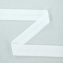 weiss | Baumwolljersey - Einfassband quer, weiss