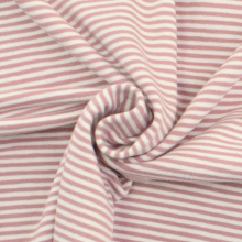 oudroze | Katoenjersey Emma gestreept, oudroze