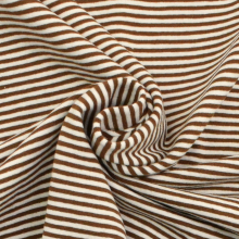 terracotta | Katoenjersey Emma gestreept, terracotta
