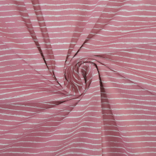 oudroze | Katoenjersey scratchy stripes, oudroze