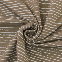 taupe | Katoenjersey scratchy stripes, taupe