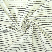 gebroken wit | Katoenjersey scratchy stripes, gebroken wit
