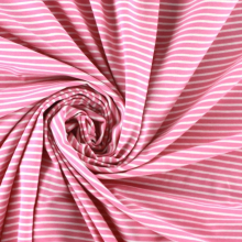 rosa, weiß | Baumwolljersey Streifen rosa, weiß