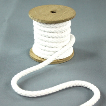 weiss | Baumwollkordel 8 mm, weiss