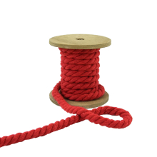 rot | Baumwollkordel gedreht, 8 mm, rot