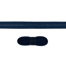 donkerblauw | Katoenen biasband Uni, 3m stuk, donkerblauw