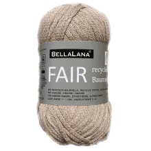 beige | Pelote de laine coton recyclé & viscose BellaLana FAIR, 50g, beige