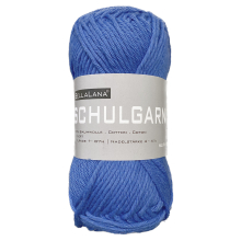 bleu royal | Pelote de laine 100% coton BellaLana Schulgarn, 50g, bleu royal