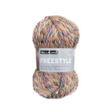 baie-multicolore | Pelote de laine & polyacrylique BellaLana Freestyle, 100g, baies-multicolore