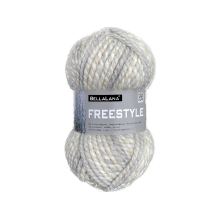 gris clair | Pelote de laine & polyacrylique BellaLana Freestyle, 100g, gris clair