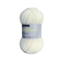 blanc cassé | Pelote de laine à chaussettes laine vierge & polyamide BellaLana Gute Laune 100gr, blanc cassé