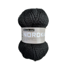 noir | Pelote de laine & polyacrylique BellaLana Nordkap 100g, noir