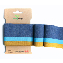 jeansblauw | Cuff me College Albstoffe Hamburger Liebe biologische boordstof, jeansblauw