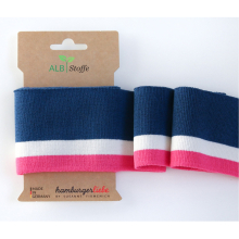 blauw | Cuff me College Albstoffe Hamburger Liebe biologische boordstof, blauw
