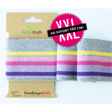 grijs | Cuff me College Albstoffe Hamburger Liebe biologische boordstof XXL Rainbow 3