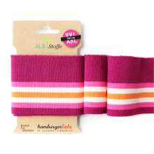 bessenkleurig | Cuff me College Albstoffe Hamburger LiebXXL biologische boordstof, bessenkleurig, fuchsia, oranje