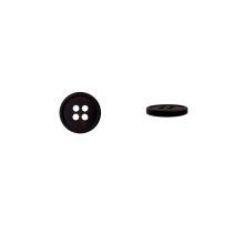 schwarz | Blusenknopf 11 mm, schwarz
