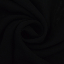 schwarz | Chiffon schwarz, monofarben