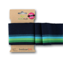 marineblauw | Cuff me College Albstoffe Hamburger Liebe biologische boordstof XXL, marineblauw - groen