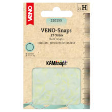 crème | 25 Boutons pression Snap Ø12,4mm KAMsnaps Veno, crème