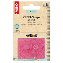 rose fuchsia | 25 Boutons pression Snap Ø12,4mm KAMsnaps Veno, rose fuchsia