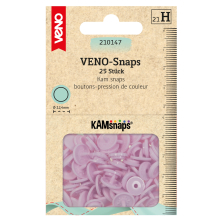 rose | 25 Boutons pression Snap Ø12,4mm KAMsnaps Veno, rose