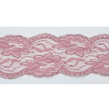 vieux rose | Ruban dentelle élastique 10cm, vieux rose