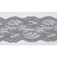 gris | Ruban dentelle élastique 10cm, gris
