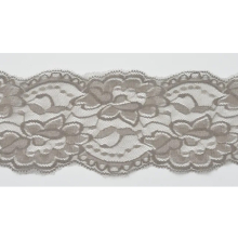 taupe | Ruban dentelle élastique 10cm, taupe