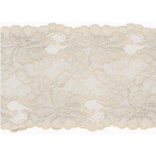 blanc cassé | Ruban dentelle élastique 10cm, blanc cassé