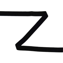 schwarz | Elastisches Einfassband, schwarz 15 mm