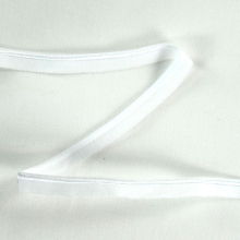 blanc | Passepoil élastique, 10 mm, blanc