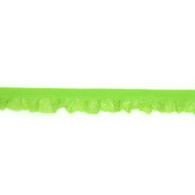 vert pomme | Ruban élastique ruché, vert pomme