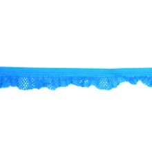 bleu aqua clair | Ruban élastique ruché, turquoise