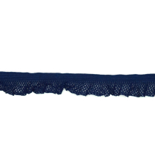 bleu | Ruban élastique ruché, marine
