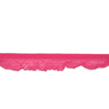 rose fuchsia | Ruban élastique ruché, pink