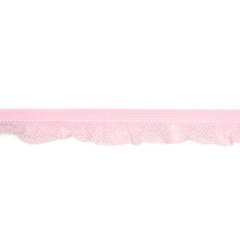 rose | Ruban élastique ruché, rosé