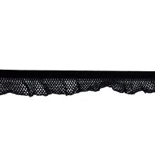 noir | Ruban élastique ruché, noir