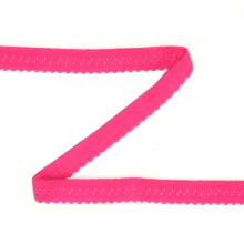pink | Elastisches Spitzen-Einfassband mit Stickerei pink 12 mm