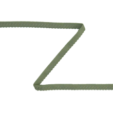 altgrün | Elastisches Spitzen-Einfassband mit Stickerei altgrün 12 mm