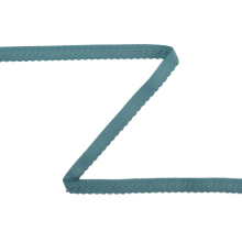 blaugrau | Elastisches Spitzen-Einfassband mit Stickerei blaugrau 12 mm