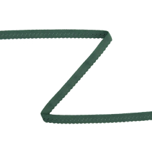 mittelgrün | Elastisches Spitzen-Einfassband mit Stickerei mittelgrün 12 mm