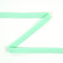 mintgrün | Elastisches Spitzen Einfassband mit Stickerei, mintgrün 12 mm
