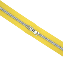 Fermeture eclair à glissiere jaune fluo sur mesure maxi 40 cm